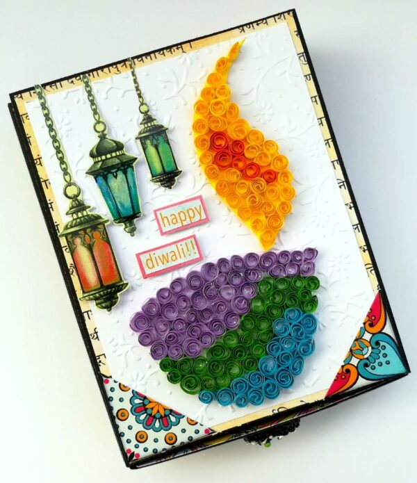 Card With Drawer Diwali Gift Greeting Card D29 image Card With Drawer Diwali Gift Greeting Card D29 image