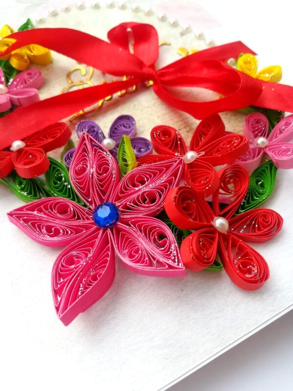 Quilled Birthday 3 Fold Mini Scrapbook Card image Quilled Birthday 3 Fold Mini Scrapbook Card image