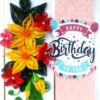 Yellow & Red Quilled Birthday Card image Yellow & Red Quilled Birthday Card image