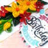 Yellow & Red Quilled Birthday Card image Yellow & Red Quilled Birthday Card image