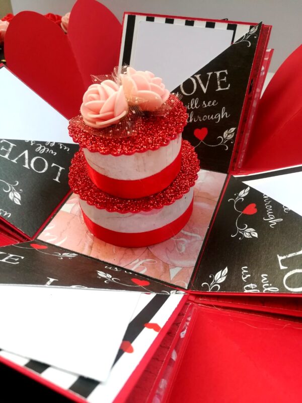 Red & Black Love and Birthday Explosion Box image Red & Black Love and Birthday Explosion Box image