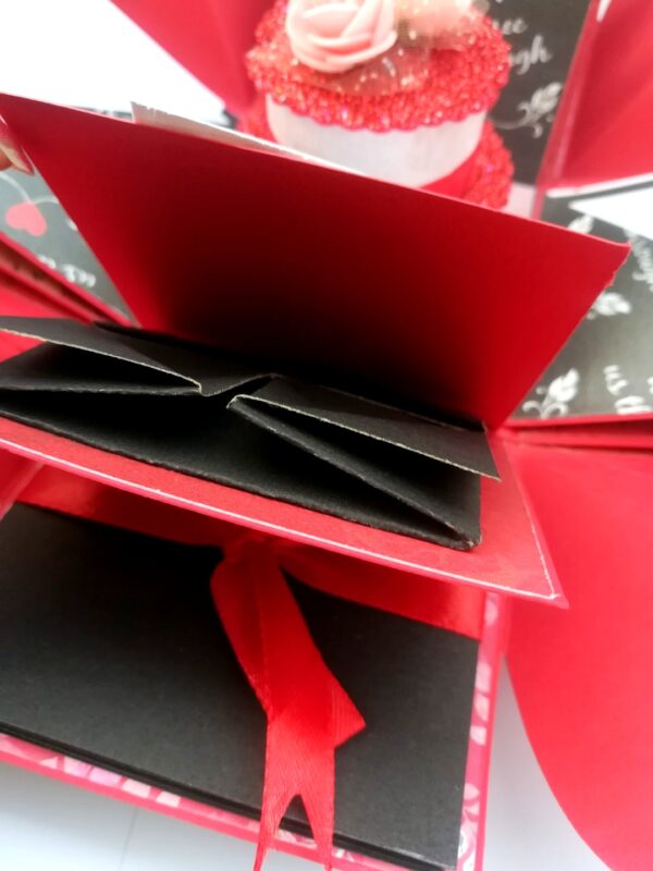 Red & Black Love and Birthday Explosion Box image Red & Black Love and Birthday Explosion Box image