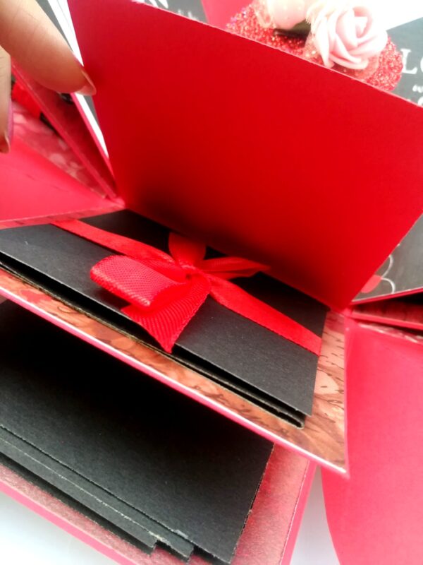 Red & Black Love and Birthday Explosion Box image Red & Black Love and Birthday Explosion Box image