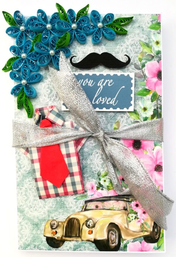 Love and Birthday Male themed 3 fold Mini Scrapbook image