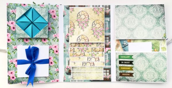Love and Birthday Male themed 3 fold Mini Scrapbook image