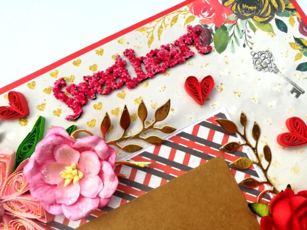 Sparkling Big Large Love Greeting Card Mini Scrapbook image