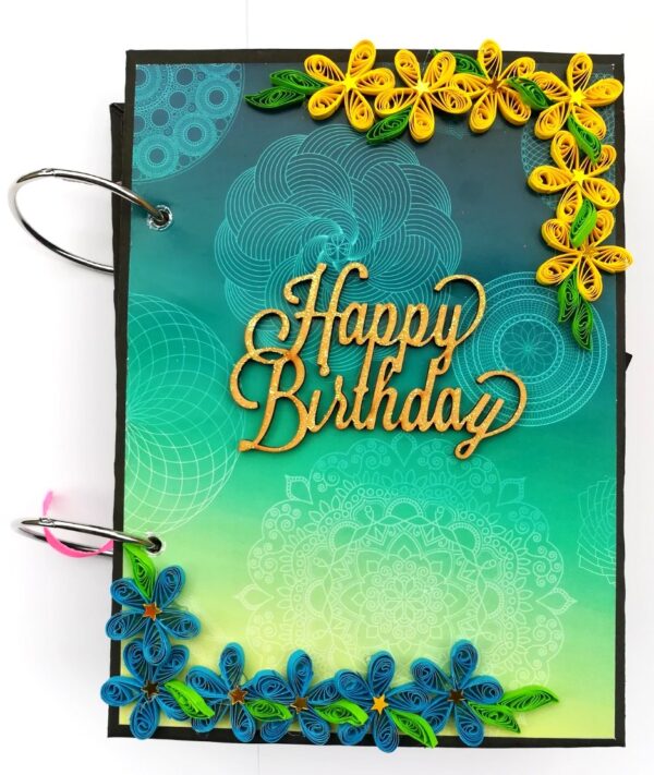 Happy Birthday Handmade Scrapbook Gift - D1 image Happy Birthday Handmade Scrapbook Gift - D1 image