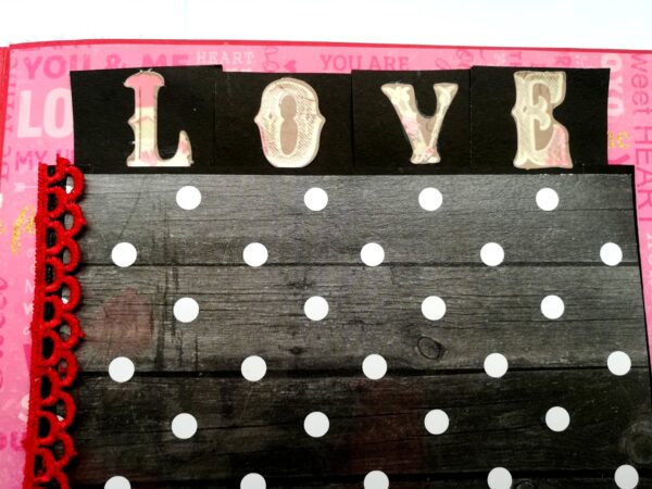 Sparkling Big Large Love Greeting Card Mini Scrapbook image