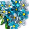 Blue Quilled Bouquet Greeting Card image Blue Quilled Bouquet Greeting Card image