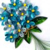 Blue Quilled Bouquet Greeting Card image Blue Quilled Bouquet Greeting Card image