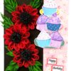 Sparkling Red Quilled Flowers Birthday Card image Sparkling Red Quilled Flowers Birthday Card image