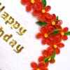 Quilled Orange Flowers Corner Birthday Card image Quilled Orange Flowers Corner Birthday Card image