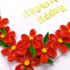 Quilled Orange Flowers Corner Birthday Card image Quilled Orange Flowers Corner Birthday Card image