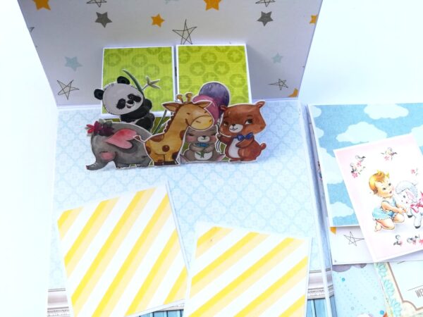 Baby Boy - 2 fold Mini Scrapbook image Baby Boy - 2 fold Mini Scrapbook image
