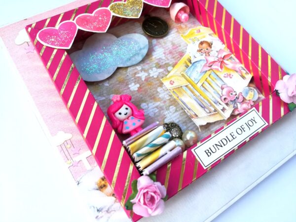 Baby Girl - 2 fold Mini Scrapbook image Baby Girl - 2 fold Mini Scrapbook image