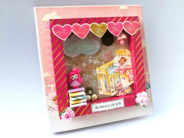 Baby Girl - 2 fold Mini Scrapbook image Baby Girl - 2 fold Mini Scrapbook image