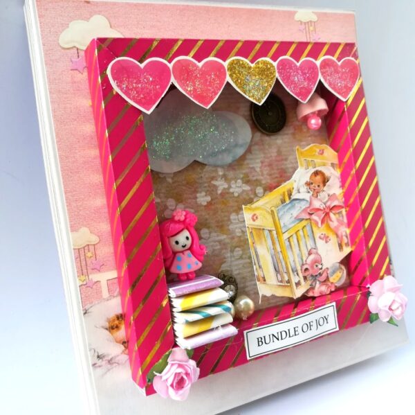 Baby Girl - 2 fold Mini Scrapbook image Baby Girl - 2 fold Mini Scrapbook image
