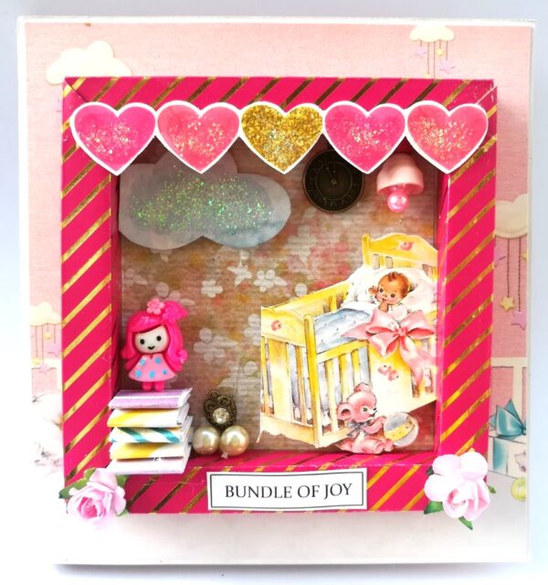 Baby Girl - 2 fold Mini Scrapbook image Baby Girl - 2 fold Mini Scrapbook image