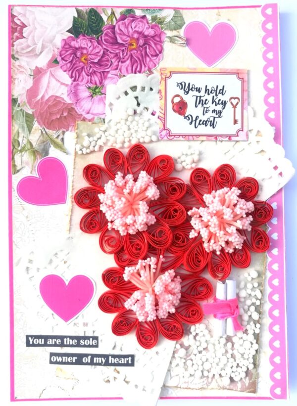 Sparkling Quilled Flowers 2 Fold Love Mini Scrapbook image Sparkling Quilled Flowers 2 Fold Love Mini Scrapbook image