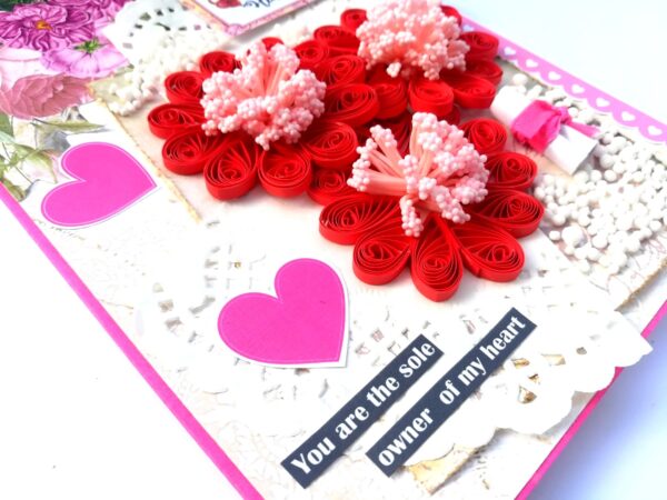 Sparkling Quilled Flowers 2 Fold Love Mini Scrapbook image Sparkling Quilled Flowers 2 Fold Love Mini Scrapbook image