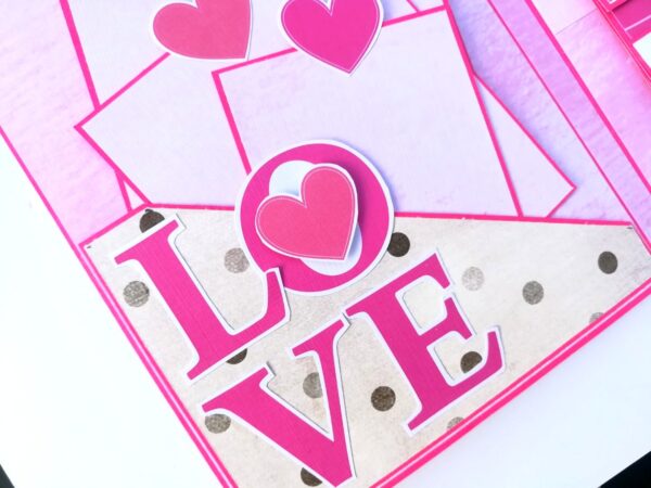 Sparkling Quilled Flowers 2 Fold Love Mini Scrapbook image Sparkling Quilled Flowers 2 Fold Love Mini Scrapbook image
