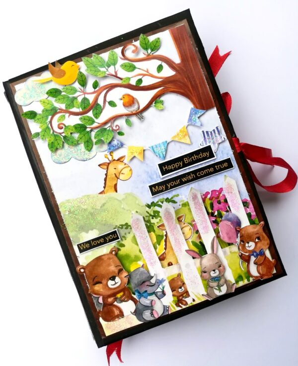 Happy Birthday Kids Themed Colorful Scrapbook image
