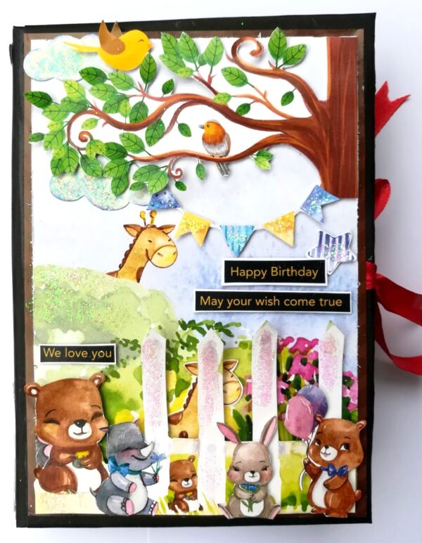 Happy Birthday Kids Themed Colorful Scrapbook image