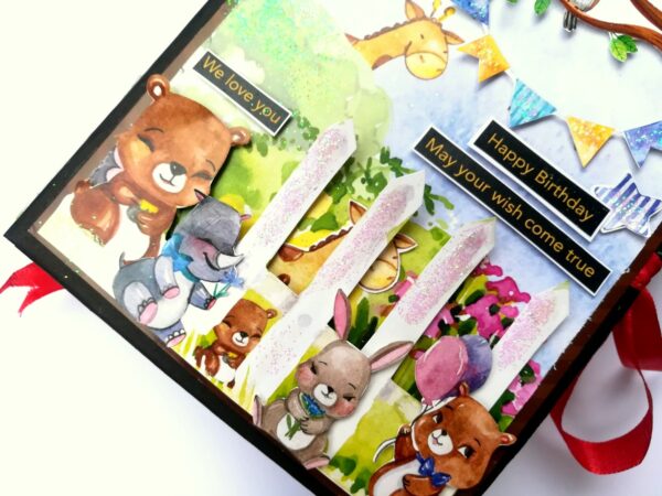 Happy Birthday Kids Themed Colorful Scrapbook image