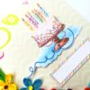 Multicolored Quilled Flowers Birthday Card image Multicolored Quilled Flowers Birthday Card image