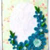 Quilled Blue Flowers Corner Greeting Card image Quilled Blue Flowers Corner Greeting Card image