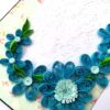 Quilled Blue Flowers Corner Greeting Card image Quilled Blue Flowers Corner Greeting Card image