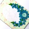 Quilled Blue Flowers Corner Greeting Card image Quilled Blue Flowers Corner Greeting Card image
