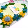 Quilled Yellow & Blue Flowers All Occasion Card image