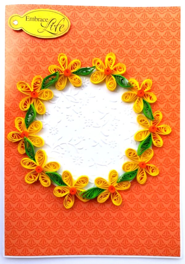 Quilled Yellow Flowers Greeting Card image Quilled Yellow Flowers Greeting Card image