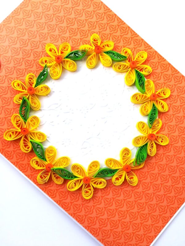 Quilled Yellow Flowers Greeting Card image Quilled Yellow Flowers Greeting Card image