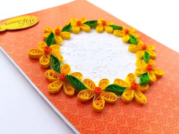 Quilled Yellow Flowers Greeting Card image Quilled Yellow Flowers Greeting Card image