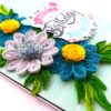 Sparkling Blue Quilled Flowers Birthday Card image Sparkling Blue Quilled Flowers Birthday Card image