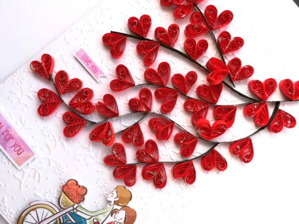 Quilled Hearts Love Greeting Card image Quilled Hearts Love Greeting Card image