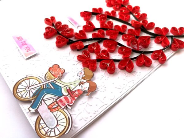 Quilled Hearts Love Greeting Card image Quilled Hearts Love Greeting Card image