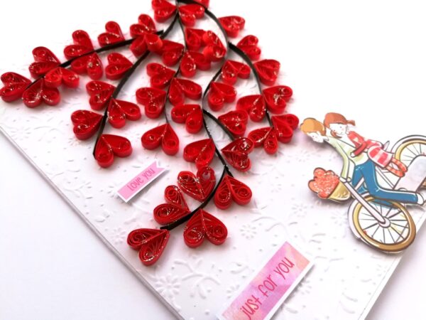 Quilled Hearts Love Greeting Card image Quilled Hearts Love Greeting Card image