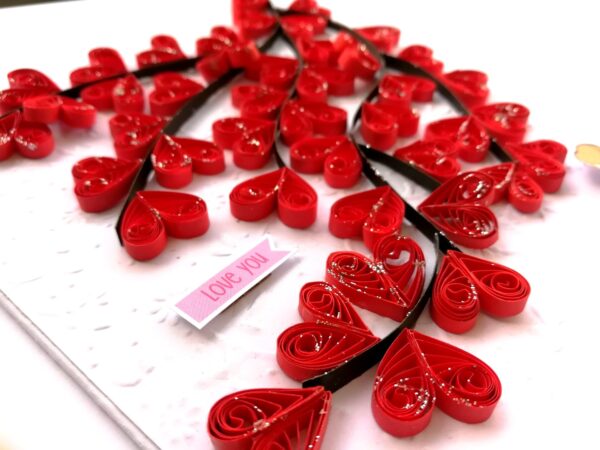 Quilled Hearts Love Greeting Card image Quilled Hearts Love Greeting Card image