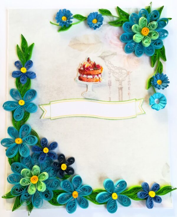 Quilled Blue Themed All Occasion card image Quilled Blue Themed All Occasion card image