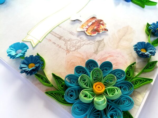 Quilled Blue Themed All Occasion card image Quilled Blue Themed All Occasion card image