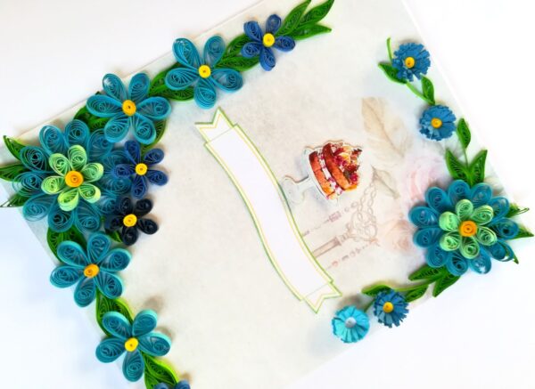 Quilled Blue Themed All Occasion card image Quilled Blue Themed All Occasion card image
