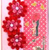 Love Themed Red Quilled Flowers Greeting card image Love Themed Red Quilled Flowers Greeting card image