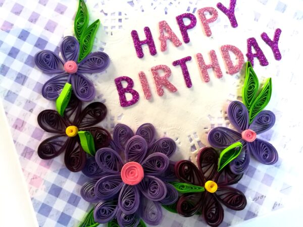Sparkling Purple Quilled Mini Zigzag Scrapbook - D2 image Sparkling Purple Quilled Mini Zigzag Scrapbook - D2 image
