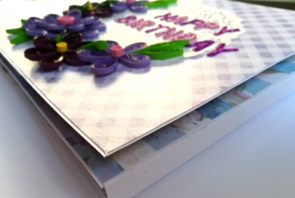 Sparkling Purple Quilled Mini Zigzag Scrapbook - D2 image Sparkling Purple Quilled Mini Zigzag Scrapbook - D2 image