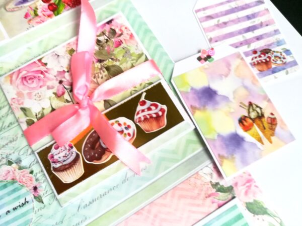 Sparkling Multicolored Birthday Mini Scrapbook C1 image Sparkling Multicolored Birthday Mini Scrapbook C1 image