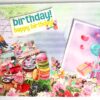 Sparkling Multicolored Birthday Mini Scrapbook C1 image Sparkling Multicolored Birthday Mini Scrapbook C1 image