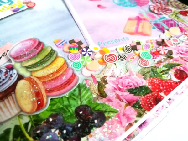 Sparkling Multicolored Birthday Mini Scrapbook C1 image Sparkling Multicolored Birthday Mini Scrapbook C1 image